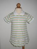 Ralph Lauren Girls 2 Piece Striped Polo Dress with Pleated Bottom and Logo