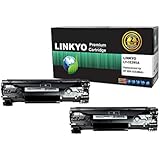 LINKYO Compatible Toner Cartridges Replacement for HP 85A CE285A (Black, 2-Pack)