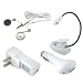 iShoppingdeals - for Amazon Kindle eReader Clip-On Booklight + Earphones + USB Wall Charger + USB Car Charger Bundle Kit Set
