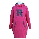 授乳服 ワンピース スウェット 裏起毛 授乳口付 長袖 パーカーワンピース ピンク-M8556 M