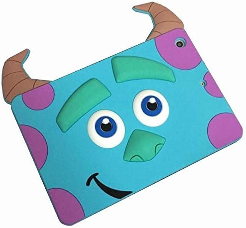 iPad Mini Case iPad Mini Cartoon Silicone Case,Tribe-Tiger 3D Cute Cartoon Blue Monster Soft Silicon Gel Rubber Case Cover Skin for iPad Mini(Monster)