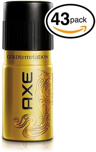 (PACK OF 43 CANS) Axe GOLD TEMPTATION Body Spray Antiperspirant &amp; Deodorant. 48 HOUR ODOR PROTECTION! Energized &amp; Fresh! (43 Cans, 5oz each Can)