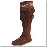 [ミネトンカ] SIDE ZIP DOUBLE FRINGE KNEE HI BOOT