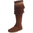 [ミネトンカ] SIDE ZIP DOUBLE FRINGE KNEE HI BOOT