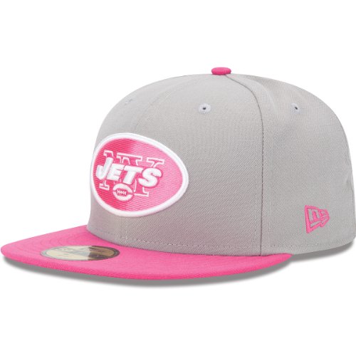 NFL New York Jets Breast Cancer Awarness 59Fifty, Gray/Pink, 7 3/8 at Amazon.com