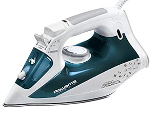 Rowenta DW4051 Project Runway Limited Edition Auto-Off Steam Iron with 400-Hole Stainless Steel Soleplate, 1700-Watt, Blue