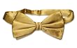 SILK BOWTIE Solid GOLD Color Men's Bow Tie for Tuxedo or Suit