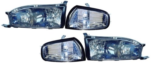 Toyota Camry Replacement Headlight Assembly (Diamond Design, Black) - 1-Pair On Sale