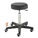 Arbeitshocker, Arzthocker, Drehhocker, Rollhocker Modell comfort, Hubbereich ca. 54 -73 cm, Rollen mit weicher Radbandage, Sitzfarbe schwarz