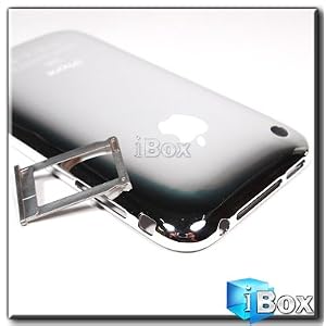 Silver Metallic Back Housing Case Cover for iPhone 3GS 16GB With tools+Free touch pen