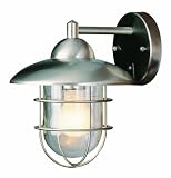 Trans Globe Lighting ST 1-Light Outdoor Wall Lantern, Stainless Steel
