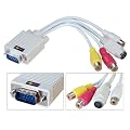 TRIXES VGA to TV Converter S-Video & RCA Out Cable Adapter PC Laptop