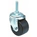 E.R. Wagner Stem Caster, Swivel, Polyolefin Wheel, Plain Bearing, 350 lbs Capacity, 3" Wheel Dia, 1-3/4" Wheel Width, 3-7/8" Mount Height, 1/2"-13 Stem Dia, 2-1/2" Stem Height