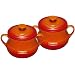 Le Creuset Stoneware Pair of Bean Pots, Volcanic, Small