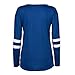 GBSELL Fashion Women Love Heart Printed Long Sleeved Round Neck T-Shirt (XL, Blue)