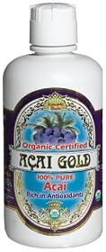 Dynamic Health Acai Gold- 100% Pure Organic Certified Acai Juice, 32-Ounce Bottle