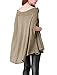 Allegra K Ladies Off Shoulder Oversize Knit Shirt Dolman Sleeve Cape Tops