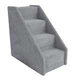 Mini Pet Stairs 4-Step (Grey, 21 in. H x 12 in. W x 21 in. D)
