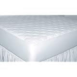 Newpoint Home Deluxe 250-Thread-Count Cotton Damask Stripe Queen Mattress Pad