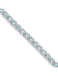 Sterling Silver Blue Topaz Bracelet