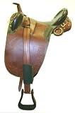 EX WIDE DRAFT Leather Australian Stock Saddle Brown 