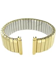 16-21mm Straight End Speidel Twist-o-flex Gold Tone Stainless Steel Watch Band 605/12