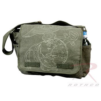 ROTHCO(ロスコ) メッセンジャーバッグ USMC ストーンウオッシュ ビンテージ OD RT9849K