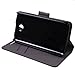 Okeler Fashion PU Leather Wallet Magnetic Flip Case Cover for Lenovo A820 A820T Black with Free Pen