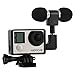 ALEMON Dual Channel Stereo Condenser Microphone with Frame Mount Housing & Thumb Screw Wrench for GoPro Hero 3/3+/4