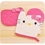 1 X New Kitchenwear- Oven Mitts & Pot Holders Set of 2-hello Kitty Style