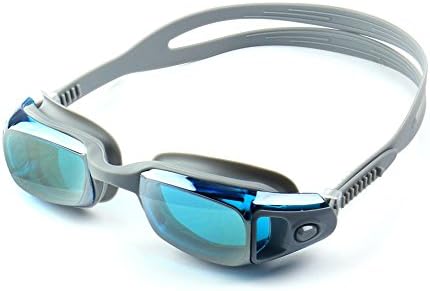 Hontox (TM) Mirrored Swim Goggles, Adjustable Unisex,for Adult men or women, No - Leaking, Anti - Fog, UV - Protection, With Free Protective Case.