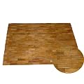 Badematte Saunamatte Holz Badteppich Bambus Holzmatte Badvorleger Teak 60 x 90 cm braun Typ G