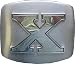 Men's X INITIAL Punk Rock Metal Belt Buckle