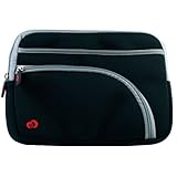 Office Products : Kroo 11233 Retro Sleeve for 10-Inch Portable Laptop (Black/Gray)