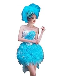 Sexy Fitted Crystal Crystals Applique Lace Beaded Sequined Mermaid Chiffon/Taffeta/Tulle Mini Dress 