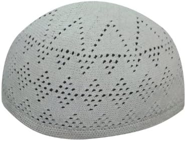 Beautiful Open-weave Design Thin White One-size Turkish Muslim Islamic Kufi Hat Taqiya Takke Peci Skull Cap Kofiah