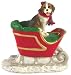 Beagle Dog in Sleigh Christmas Ornament New