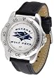 Nevada Wolf Pack Suntime Mens Sports Watch w/ Leather Band - NCAA College Athletics