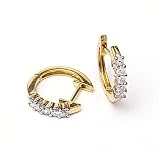 0.25 Carat 14KYG Diamond Hoop Earrings