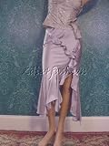 Christian Dior - $1785 New CHRISTIAN DIOR Silver Silk Long Skirt 10 42