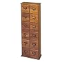 Library CD Storage Cabinets - 12-Drawer (Oak)