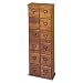 Library CD Storage Cabinets - 12-Drawer (Oak)