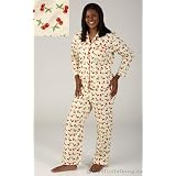Women's Pajamas Set Top Pants Cherry Medium