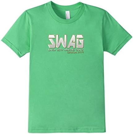 Kids S.W.A.G. Saved With Amazing Grace Ephesians 2:4-9 T-shirt 6 Grass