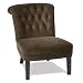 Avenue Six Cortez Tufted Chair in Plush Chocolate Fabric