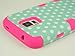 Galaxy S5 Case ,CaseLoca Hybrid Two Layers Soft TPU+Hard PC High Impact Hard Back Case Protective Cover Fit For Samsung Galaxy S5 i9600 (Mint Polka Dots)