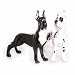 Great Dane Hand Crafted Salt & Pepper Shakers - BlackWhite/Black