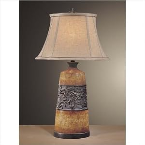 Table Lamp in Clay Brown with Iron Oxide by