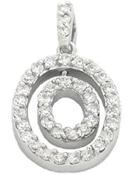14K White Gold 0.73cttw Round Diamond Pendant