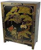 Kitchen & Housewares : Asian Furniture 30' Black Lacquer Cabinet